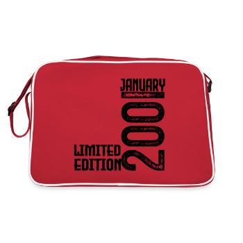 January 2001 Birthday Gift. January 2001. - Retro Bag - red/white - Back