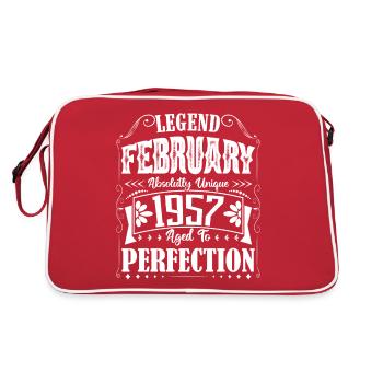 February 1957. February 1957 Birthday Gift. - Retro Bag - red/white - Back