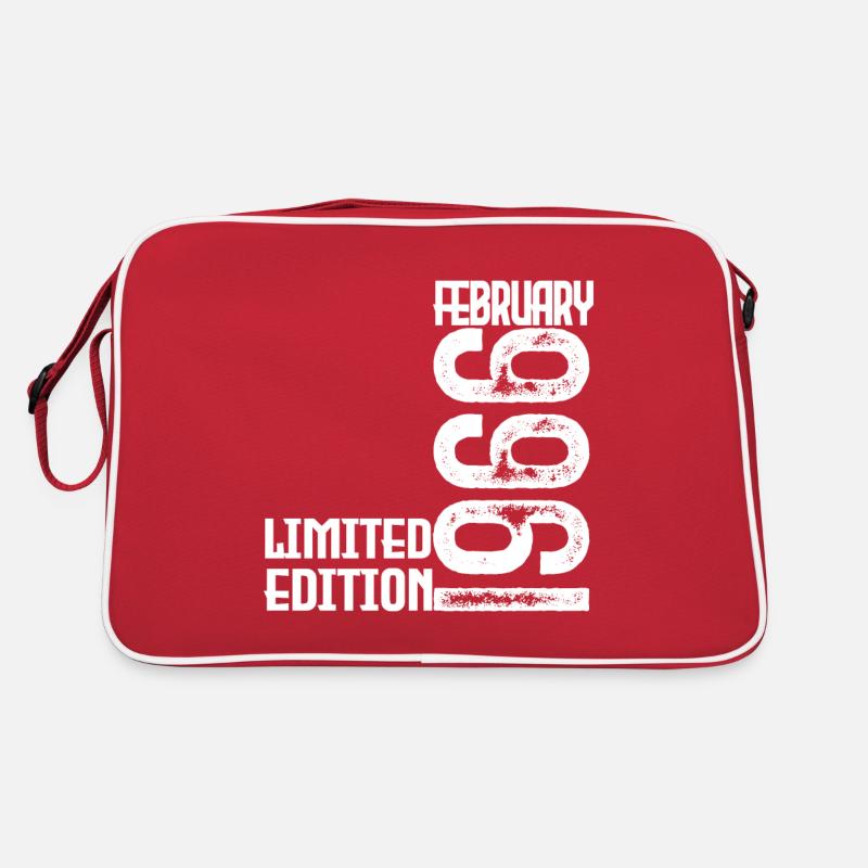 Februar 1966 Jubiläumsgeschenk. Februar 1966. - Retro Tasche - Rot/Weiß