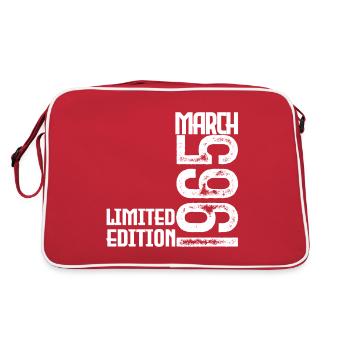 March 1965 Anniversary Gift. March 1965. March - Retro Bag - red/white - Back