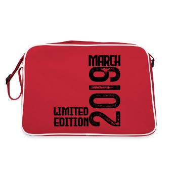 Cadeau Anniversaire Mars 2019. March 2019. mars - Sac Retro - rouge/blanc - Dos