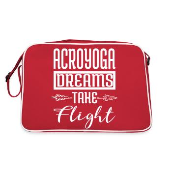 cool innovative dreamy imagination humor jokes - Retro Tasche - Rot/Weiß - Hinten