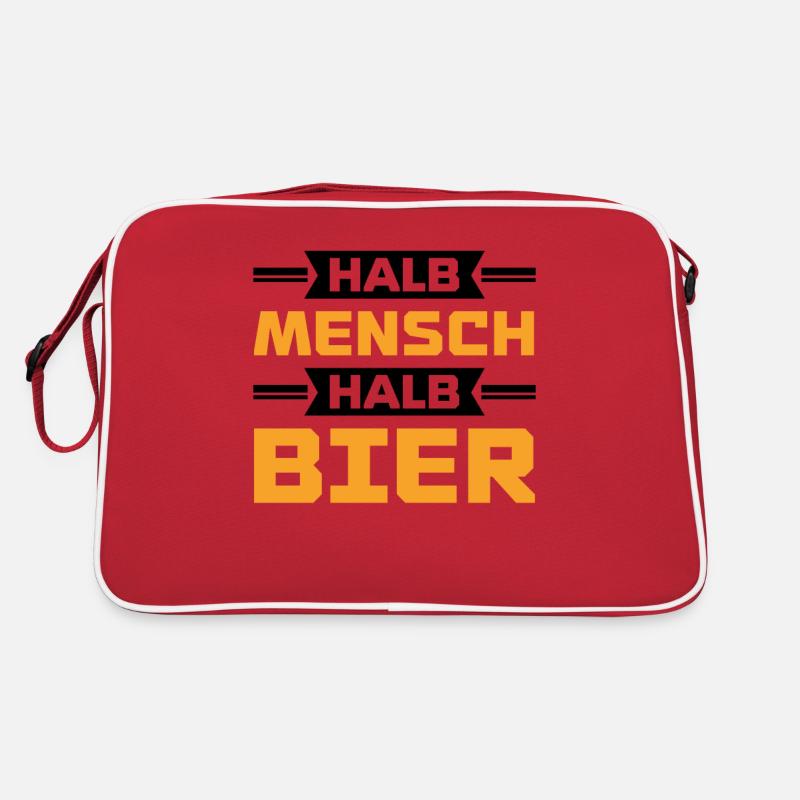 Halb mensch halb bier Retro Tasche