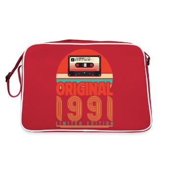 Vintage 1991 Birthday Gift. Retro 1991. - Retro Bag - red/white - Back