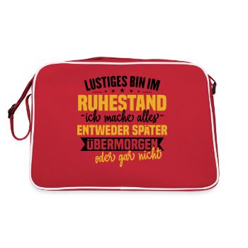 Cadeau de dictons de retraite drôle - Sac Retro - rouge/blanc - Dos
