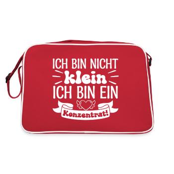 Je ne suis pas petite, je suis un concentré ! - Sac Retro - rouge/blanc - Dos