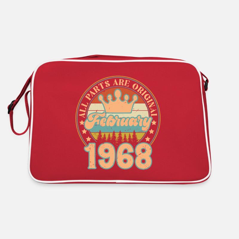 Februar 1968. Februar 1968 Geburtstagsgeschenk. Retro Tasche