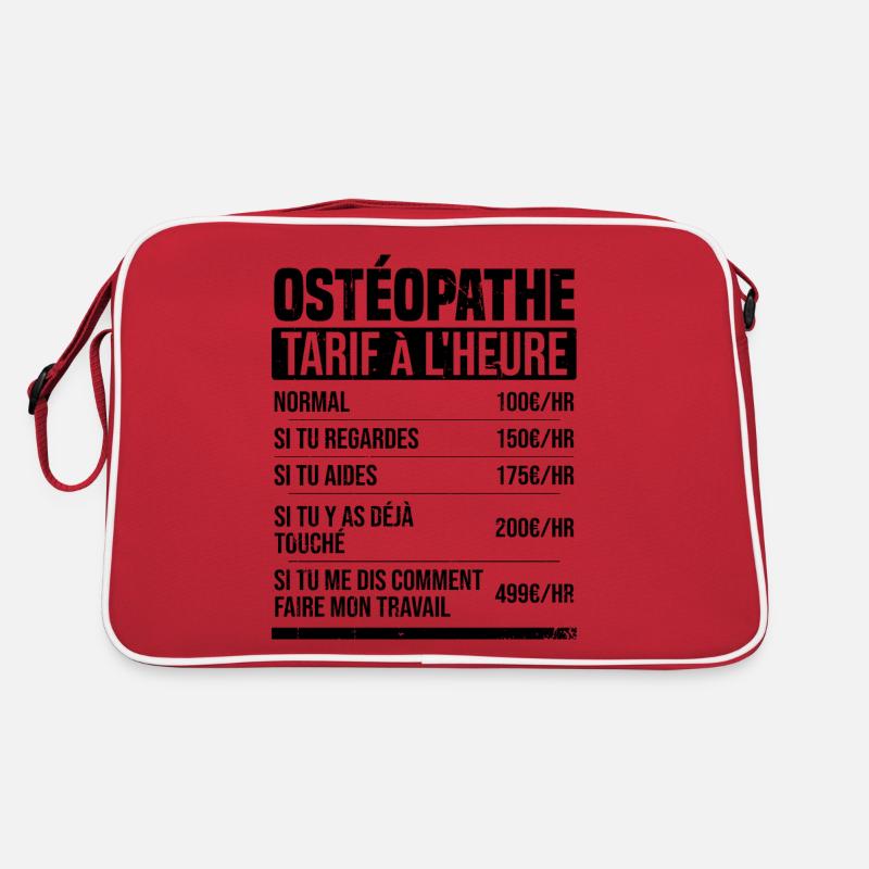 Osteopath hourly rate gift idea humor Retro Bag