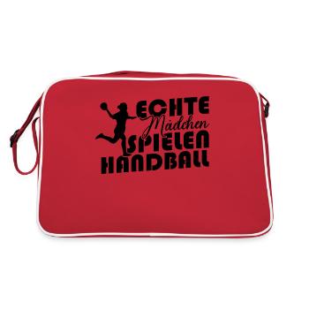 De vraies filles jouant au handball - Sac Retro - rouge/blanc - Dos
