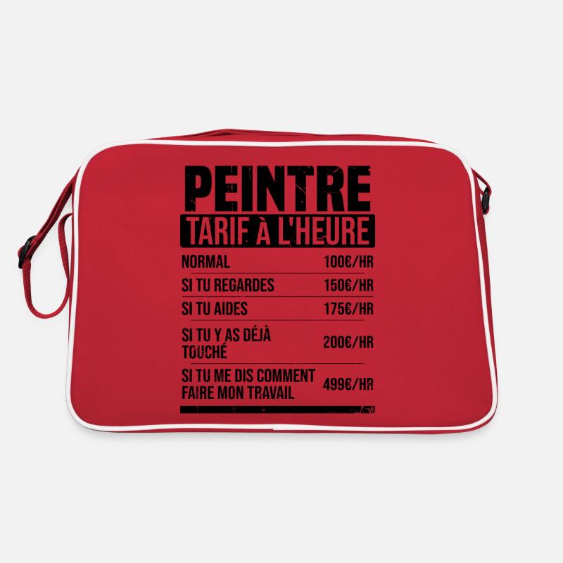 Painter Hourly Rate Humor Gift Idea Retro Bag