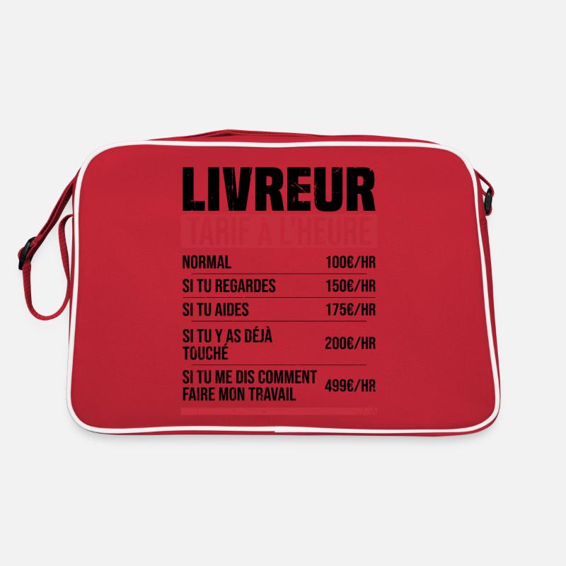 Lieferbote Stundensatz Humor Geschenkidee Retro Tasche