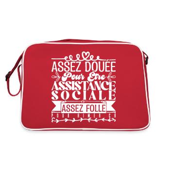 Cadeau Assistante Sociale. Parfaite Assistante. - Sac Retro - rouge/blanc - Dos