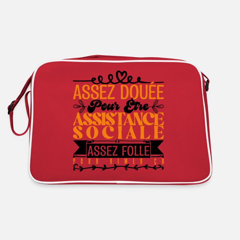 Geschenk für Sozialarbeiter. Perfekter Assistent. Retro Tasche
