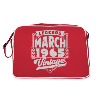 Vintage Anniversary Gift March 1965, March 1965. - Retro Bag - red/white - Back