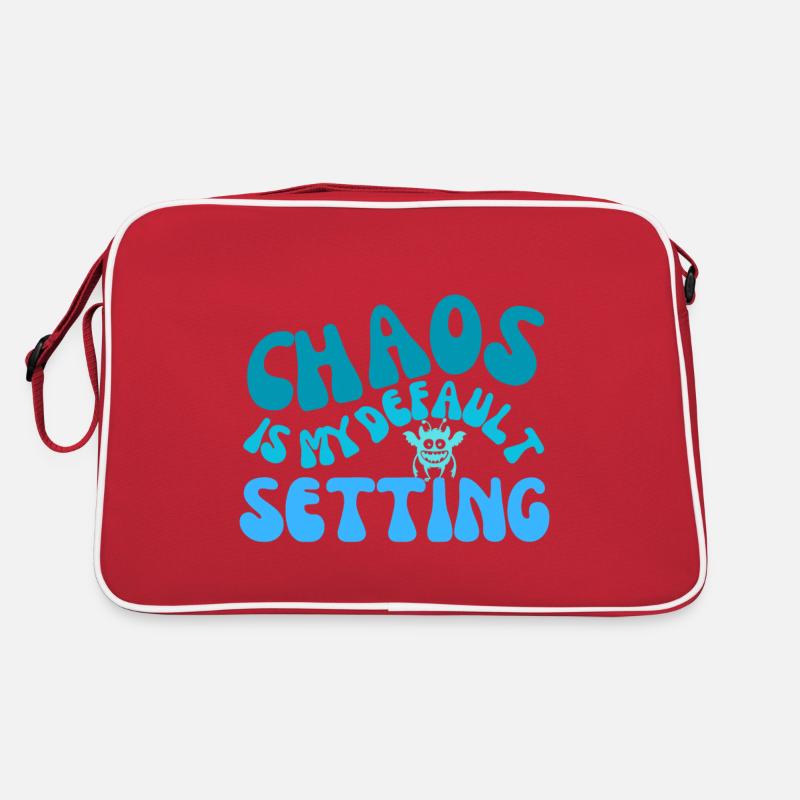 chaos is my default setting Retro Bag