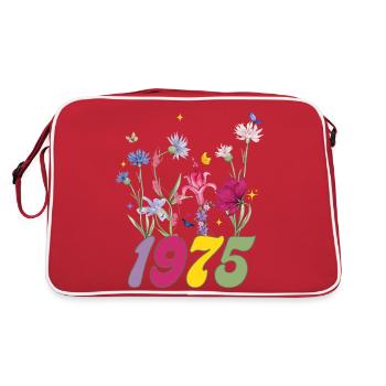 Année de naissance 1975 fleurs sauvages - Sac Retro - rouge/blanc - Dos