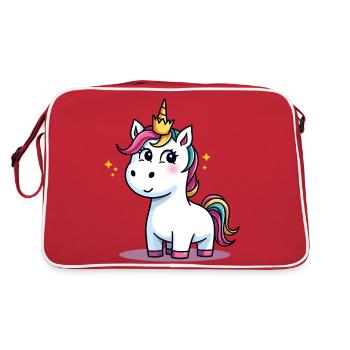 Unicorn Dreamscape Sparkle Crown - Retro Bag - red/white - Back
