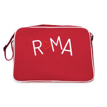 Roma Italia Gift Idea Rome Italy Vatican - Retro Bag - red/white - Back