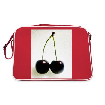Kirsche - Retro Tasche - Rot/Weiß - Hinten