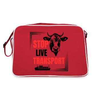 Animal transport Calves Cattle Cow Cows - Retro Bag - red/white - Back