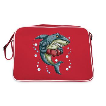Shark Tiger Shark Boxing Gant Boxe Entraîneur Boxe - Sac Retro - rouge/blanc - Dos