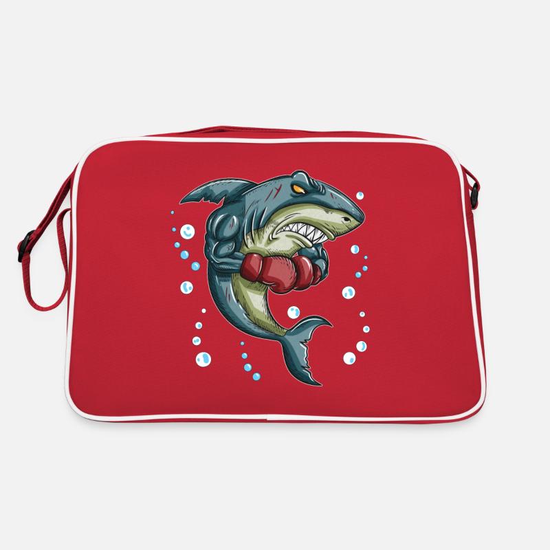 Shark Tiger Shark Boxing Gant Boxe Entraîneur Boxe Sac Retro