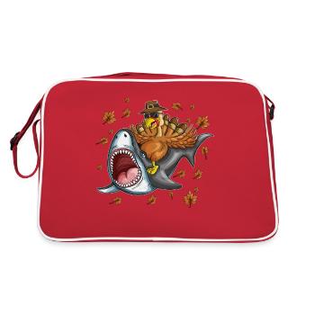 Turquie Grand Requin Blanc Thanksgiving Chemise pour enfants - Sac Retro - rouge/blanc - Dos