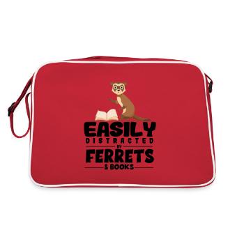 Cadeaux Ferret Lovers | Animaux animaux de compagnie - Sac Retro - rouge/blanc - Dos