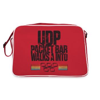 UDP Packet Bar Walks A Into - Retro Bag - red/white - Back