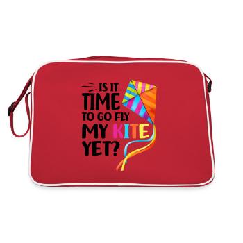 Kite flying - Retro Bag - red/white - Back