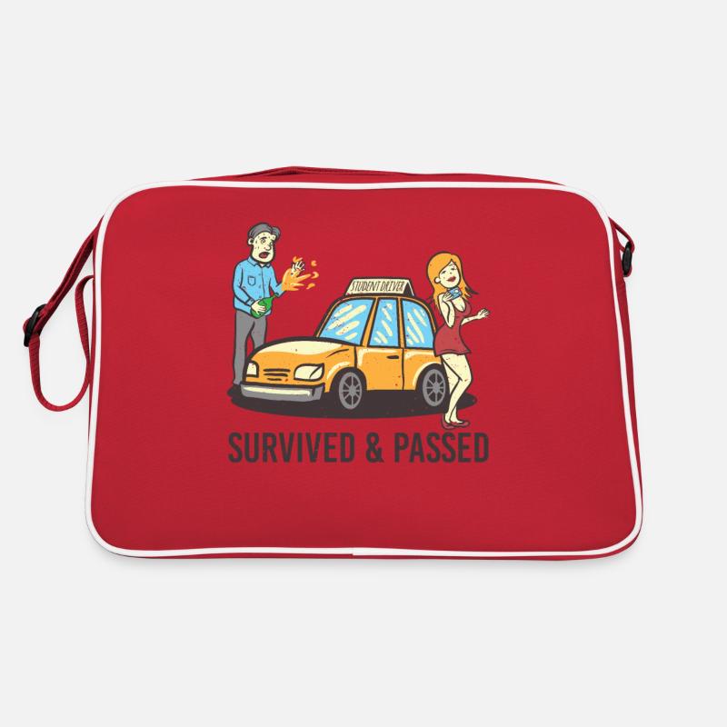 Driving instructor student survived & passed driving school Retro Bag
