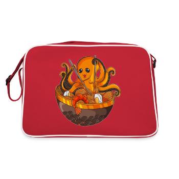 Octopus Sushi Fan Japon Amateurs de cuisine japonaise - Sac Retro - rouge/blanc - Dos