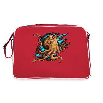 Costume de calmar de pieuvre déplacé - Sac Retro - rouge/blanc - Dos