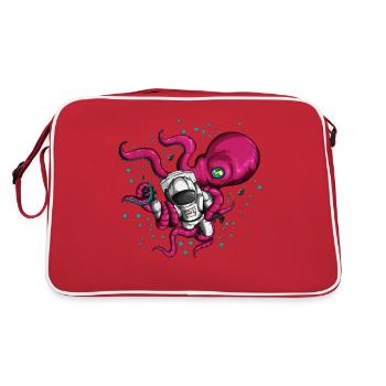 Costume spatial avec extraterrestre et cosmonaute pieuvre - Sac Retro - rouge/blanc - Dos