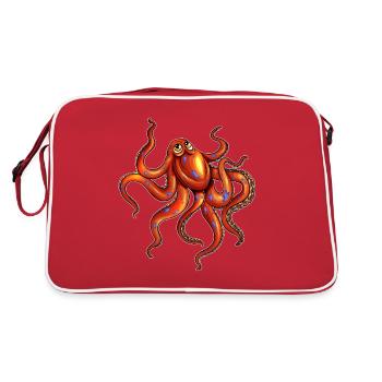 Plongée Calmar Octopus Fan Kraken Design - Sac Retro - rouge/blanc - Dos