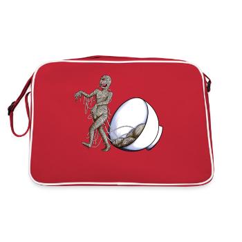 Noodle Noodles Eating Out Noodle Lovers Gift - Retro Bag - red/white - Back