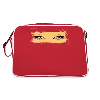 Regard de femme romantique, sensuel. - Sac Retro - rouge/blanc - Dos