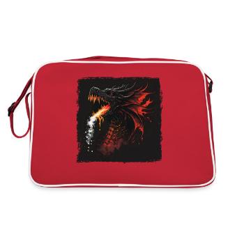 Dragon Dragon Dragon Feu Fumée - Sac Retro - rouge/blanc - Dos