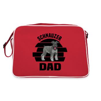 Schnauzer dog breed - Retro Bag - red/white - Back