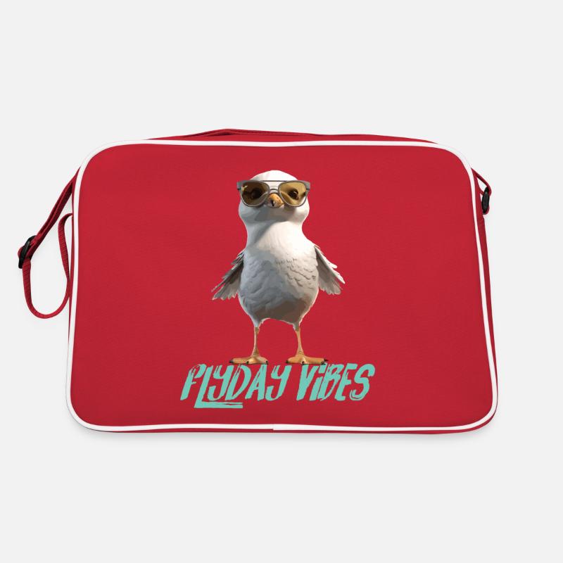 Möwe Flyday Vibes Cool Süß Sommer Urlaub Retro Tasche