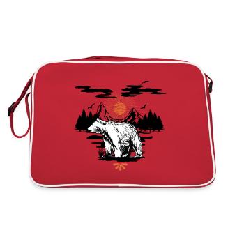 Ours dans la nature - Sac Retro - rouge/blanc - Dos