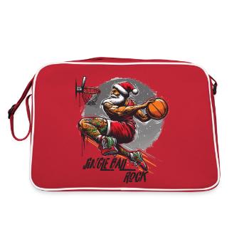 Père Noël Slam Dunk Basketball Jingle Ball Rock - Sac Retro - rouge/blanc - Dos