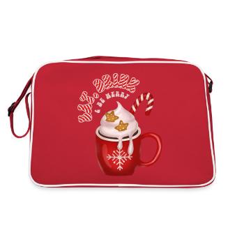 EAT DRINK BE MERRY, CHRISTMAS GIFTS - Retro Bag - red/white - Back