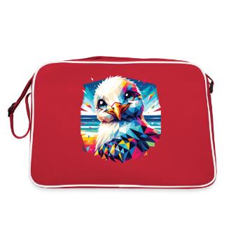 Polygone Mouette Vacances D’été Coloré - Sac Retro - rouge/blanc - Dos
