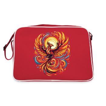 Bird Rebirth Legend Myth - Retro Bag - red/white - Back