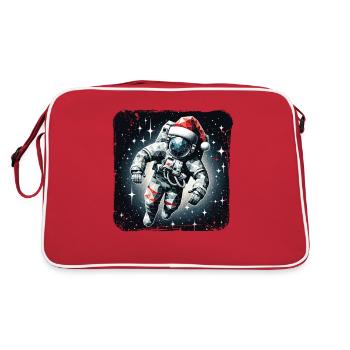Astronaute Père Noël Polygone Noël - Sac Retro - rouge/blanc - Dos