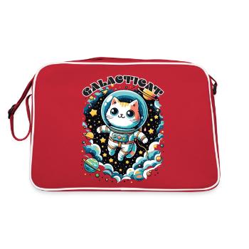 Galacticat chaton astronaute chat de l’espace - Sac Retro - rouge/blanc - Dos