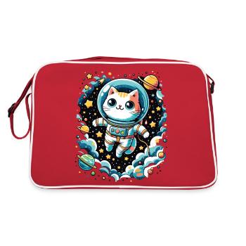 Astro Cat Space Adventure Chat astronaute - Sac Retro - rouge/blanc - Dos