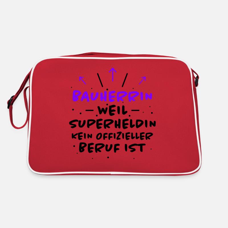 Bauherrin Spruch Bauherr Lustig Bauherrin Geschenk Retro Tasche