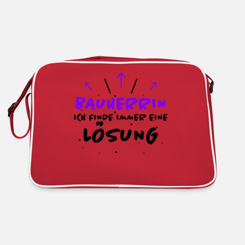 Bauherrin Spruch Bauherr Lustig Bauherrin Geschenk Retro Tasche